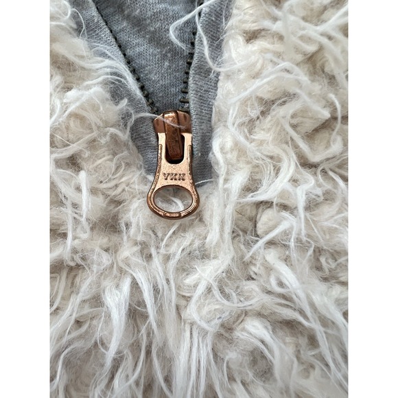 FREE‎ PEOPLE Mountain Peak Fluffy Pullover 1/4 zip White XS - Picture 3 of 16